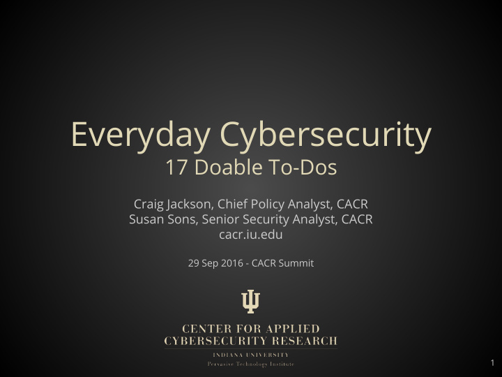 everyday cybersecurity