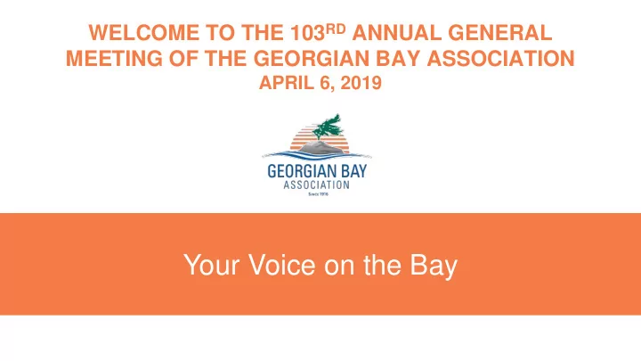 your voice on the bay