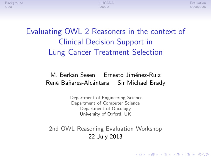evaluating owl 2 reasoners in the context of clinical