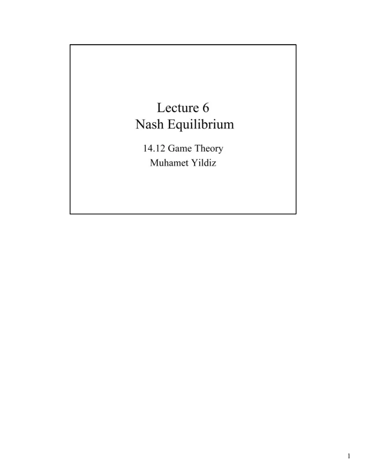 nash equilibrium