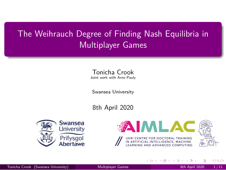 the weihrauch degree of finding nash equilibria in