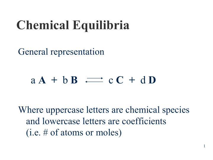 chemical equilibria