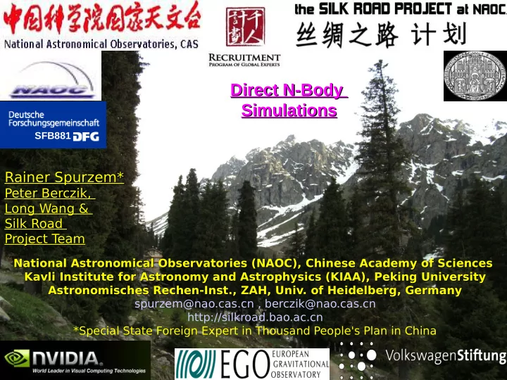 direct n body direct n body simulations simulations