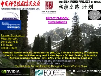 Direct N-Body  Direct N-Body  Simulations  Simulations  SFB881  Rainer Spurzem*  Rainer Spurzem*