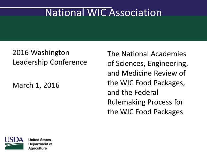 national wic association