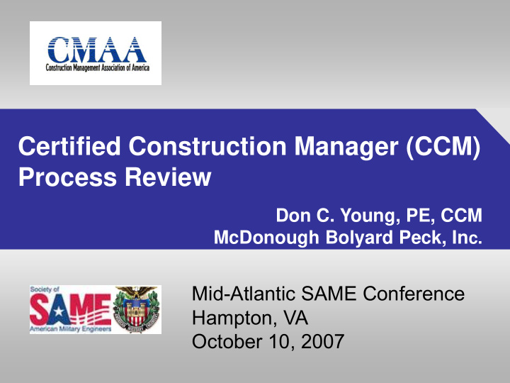 certified construction manager ccm process review
