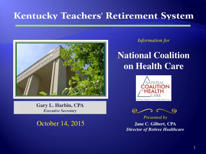 national coalition on health care