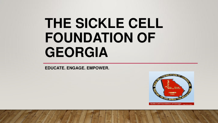 the sickle cell foundation of georgia