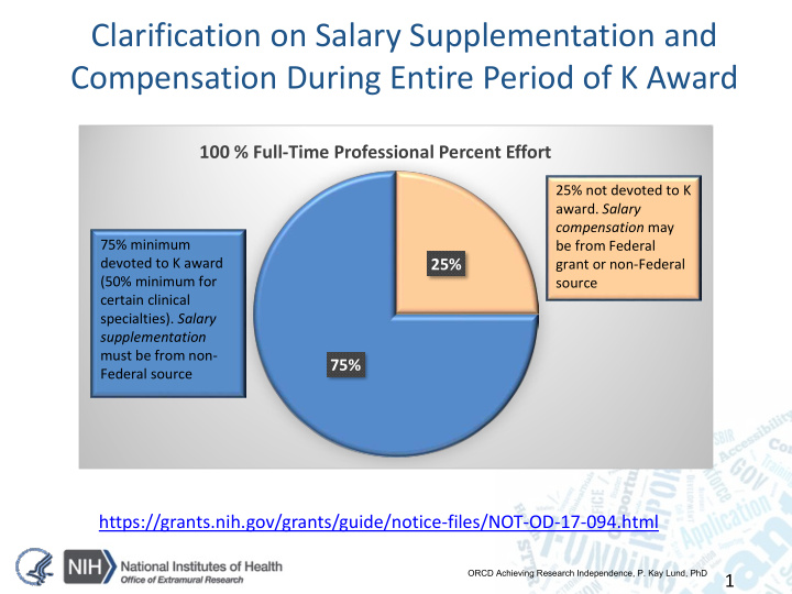 clarification on salary supplementation and compensation