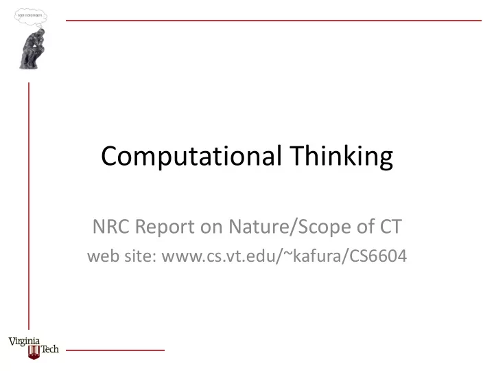 computational thinking