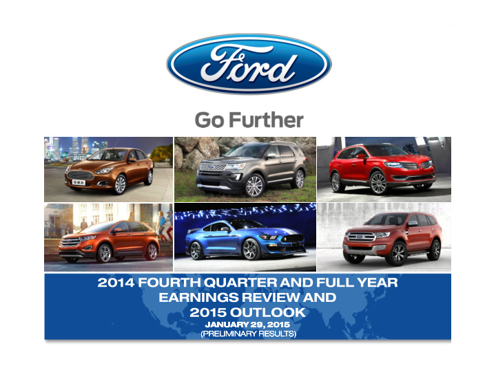 2014 fourth quarter and full year earnings review and