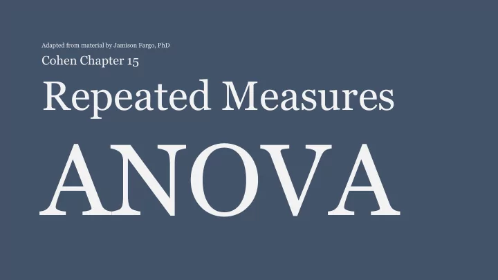 anova the biggest job we have is to teach a newly hired