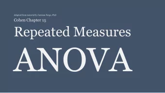 ANOVA  The biggest job we have is to teach a  newly hired employee how to fail  intelligently.