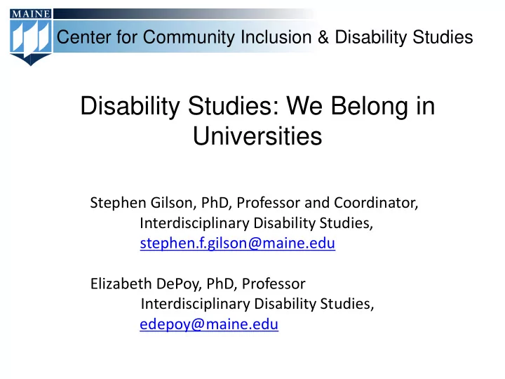 disability studies we belong in