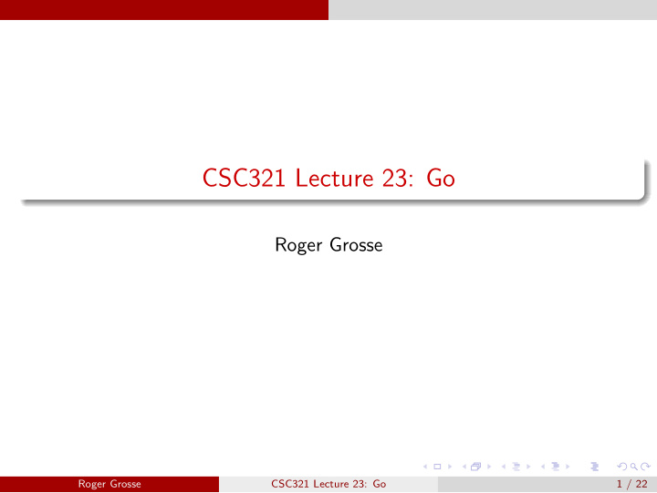 csc321 lecture 23 go