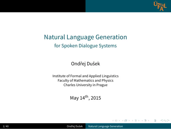 natural language generation