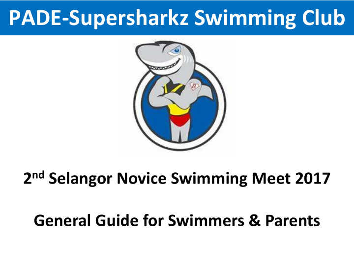 pade supersharkz swimming club