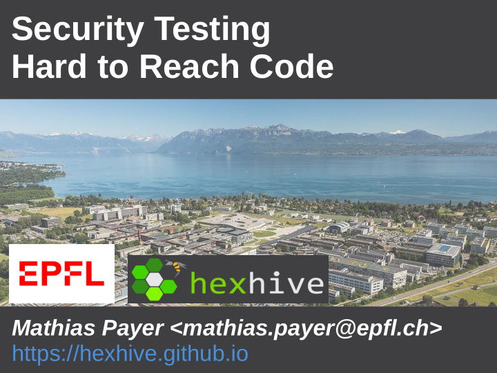 security testing hard to reach code