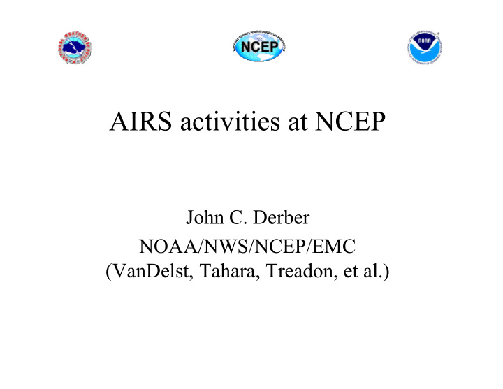 airs activities at ncep