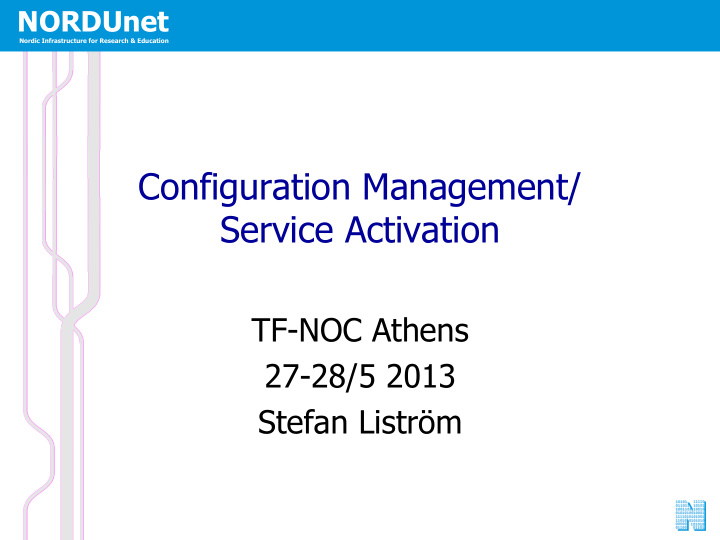 configuration management service activation