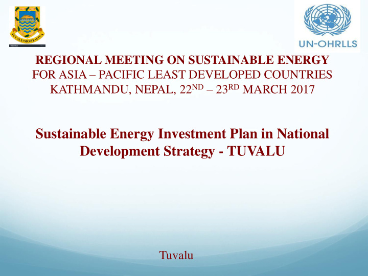 sustainable energy investment plan in national