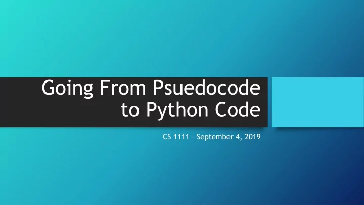 to python code