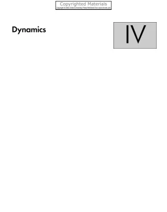 IV  Dynamics  8  Unentangled polymer  dynamics A small colloidal particle in any liquid diffuses