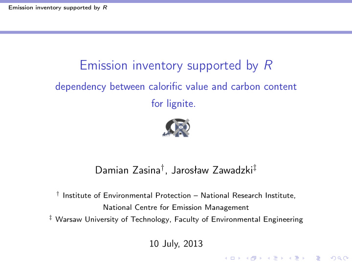 emission inventory supported by r
