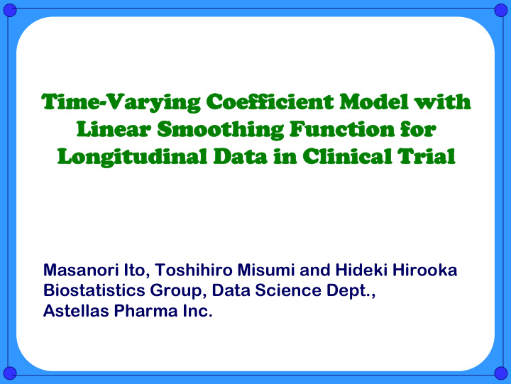 time varying coefficient model with time varying