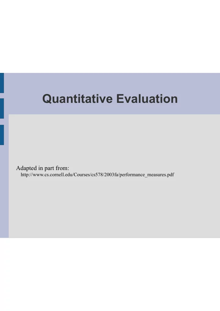 quantitative evaluation