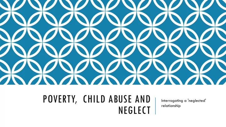 poverty child abuse and