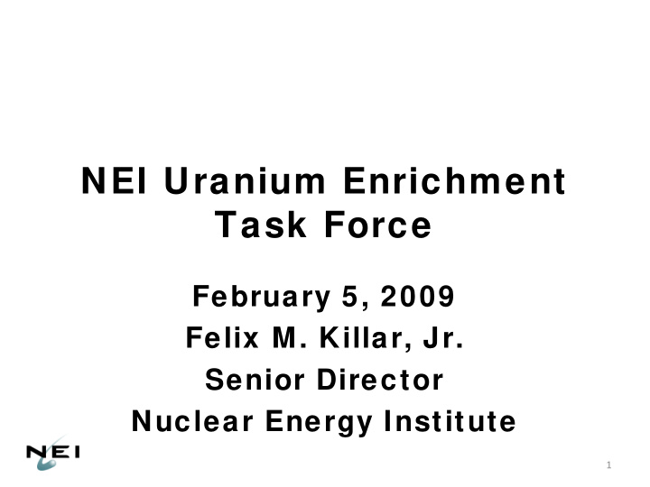 nei uranium enrichment task force