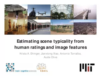 Estimating  scene  typicality  from  human  ratings  and  image  features