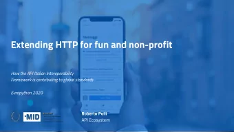 Extending HTTP for fun and non-profit  How the API Italian Interoperability  Framework is