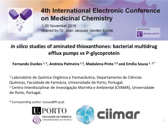 In silico studies of aminated thioxanthones: bacterial multidrug efflux pumps vs P-glycoprotein
