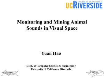 Sounds in Visual Space  Yuan Hao  Dept. of Computer Science &amp; Engineering  University of