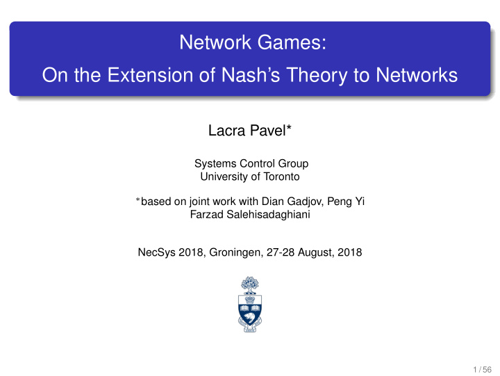 network games on the extension of nash s theory to