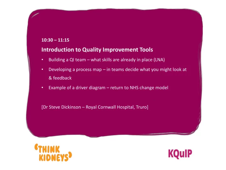introduction to quality improvement tools