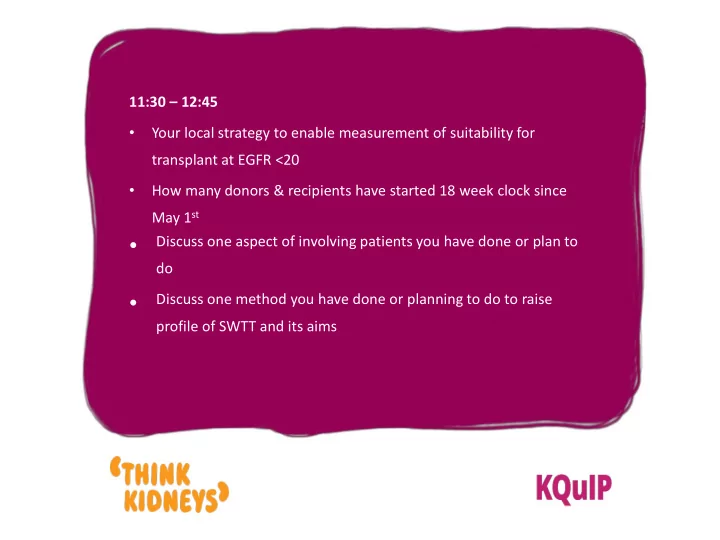 discuss one aspect of involving patients you have done or