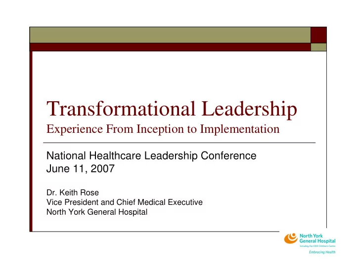 transformational leadership