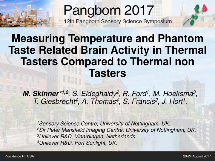 taste related brain activity in thermal