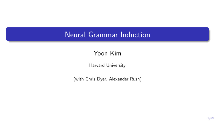neural grammar induction
