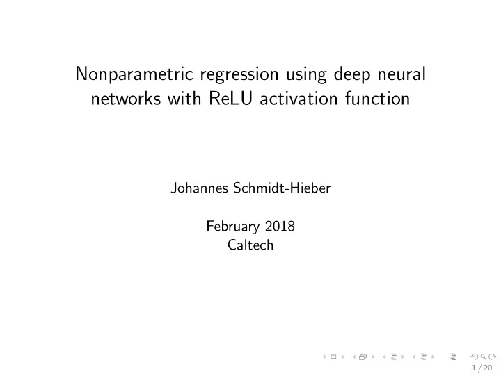nonparametric regression using deep neural networks with