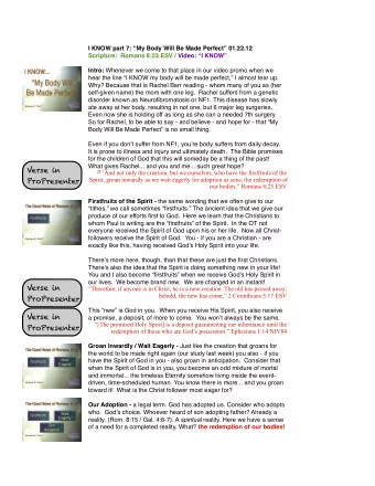 Verse in 23  And not only the creation, but we ourselves, who have the firstfruits of the