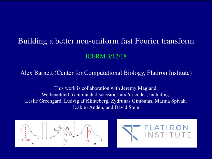 building a better non uniform fast fourier transform