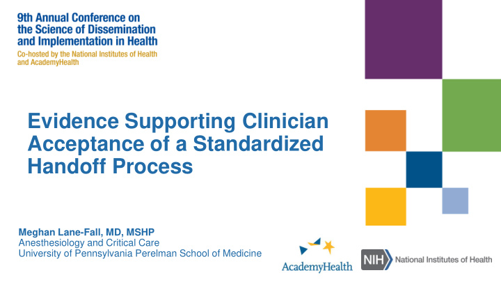evidence supporting clinician
