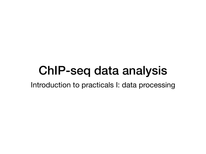 chip seq data analysis