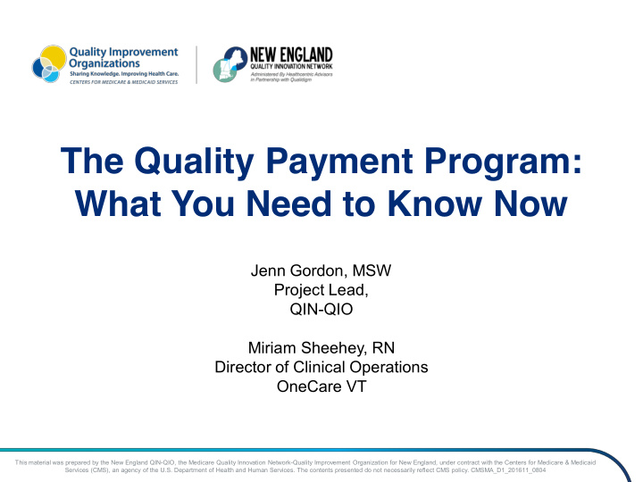 the quality payment program what you need to know now