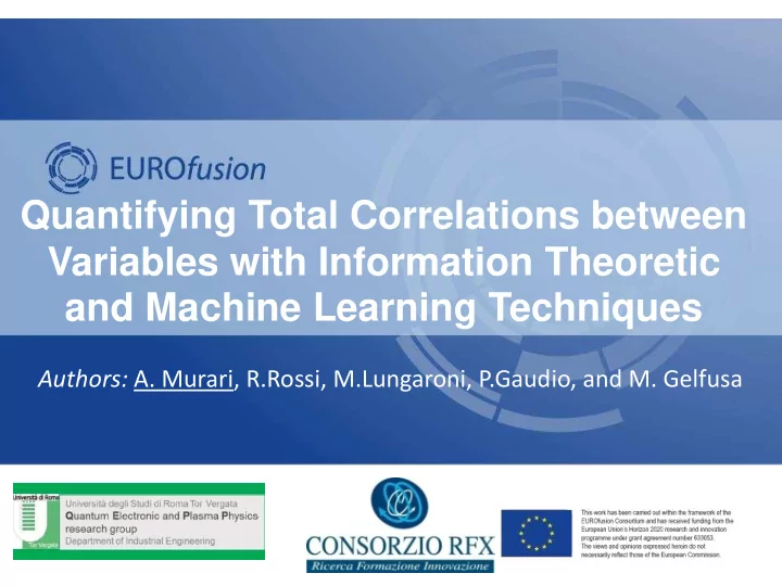 and machine learning techniques