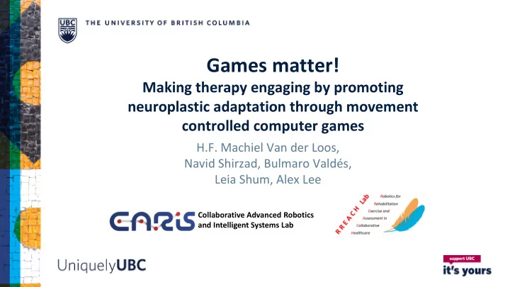 games matter